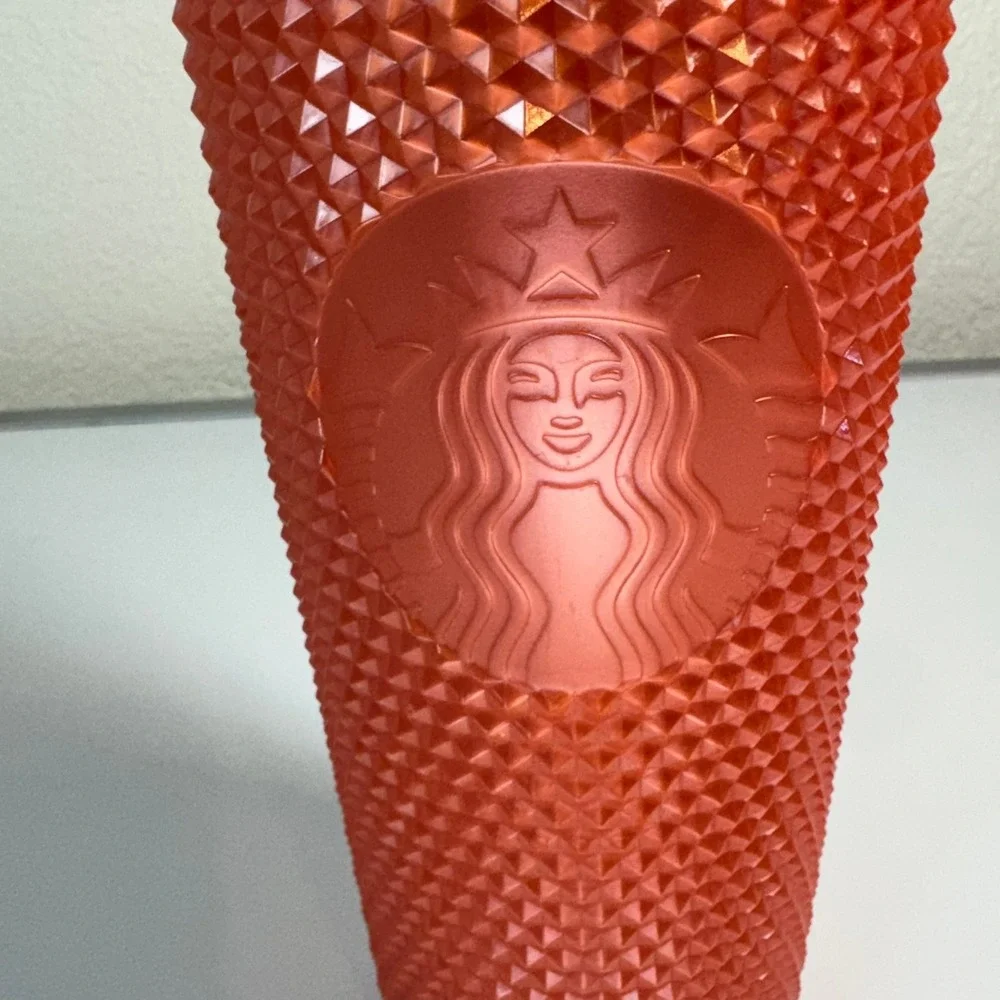 Starbucks 24oz Matte Studded Tumbler Orange Cold‎ Cup with Straw 2021